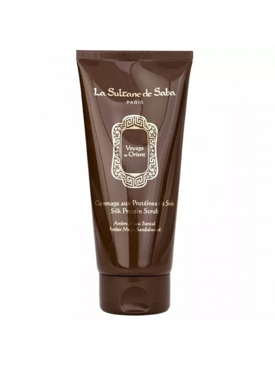Скраб для тіла шовковий Амбра, Мускус та Санталь Silk Protein Scrub AMS, 200 мл