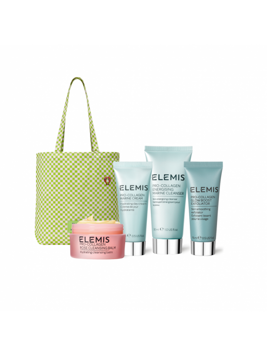 Стильний шопер Elemis Shrimps з 4-ма продуктами бестселерами у тревел розмірі 