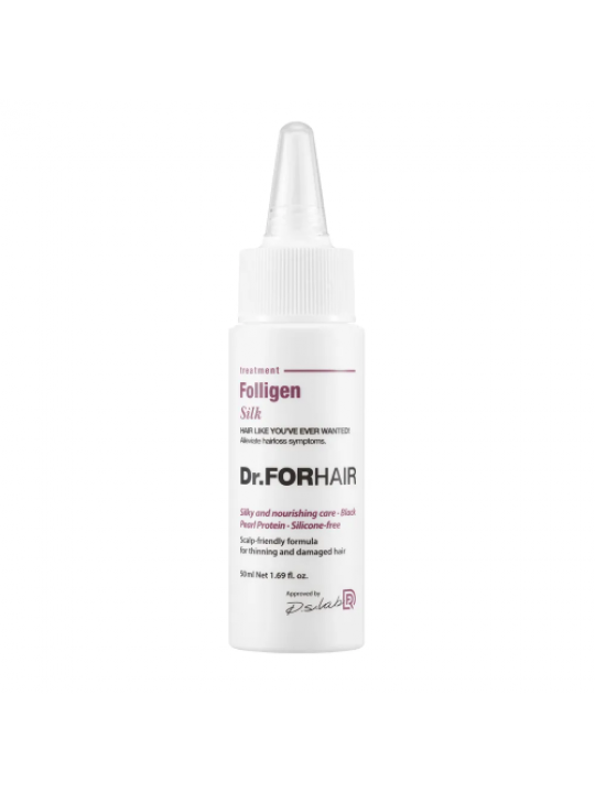 Відновлююча маска - кондиціонер для пошкодженого волосся Dr.FORHAIR Folligen Silk Treatment, 50 мл